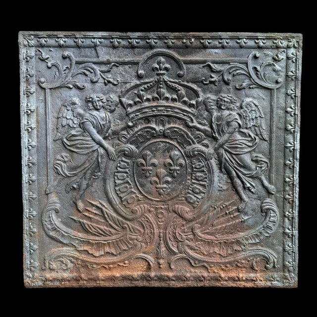 Very beautiful chimney plate in cast iron 18’Ie s.the knot Hercules symbolizes eternal love and life commitment. You will...