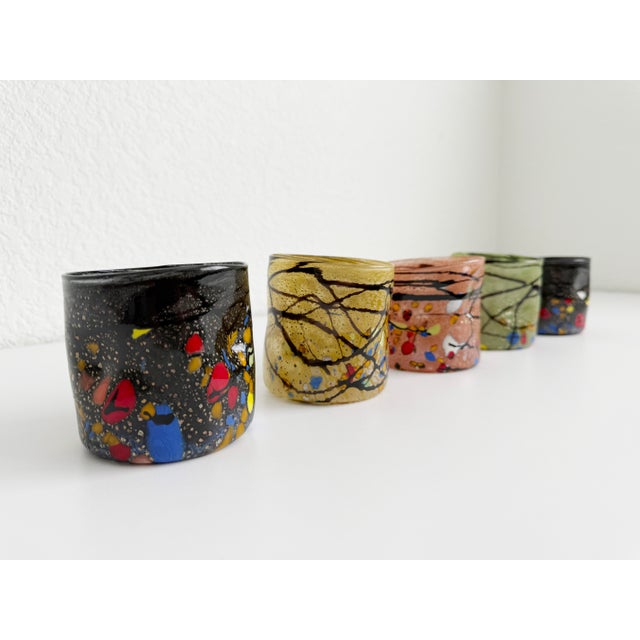 Murano Goto Style Tumblers - Set of Five For Sale In Sacramento - Image 6 of 13