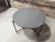 Metal Concrete Top Round Outdoor Table For Sale - Image 7 of 11