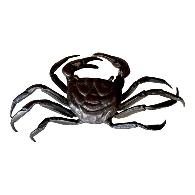 Japanese Bronze Articulated Crab Okimono Meiji by Yasunosuke Ryubundo VI For Sale