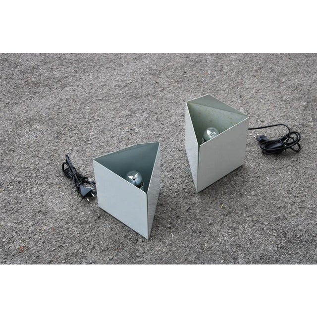 Triangle Table Lamps from Lamperti, 1970s, Set of 2 For Sale - Image 3 of 10
