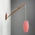 Scandinavian Teak Wall Lamp with Pink Pleated-Shade, 1960s For Sale - Image 10 of 10
