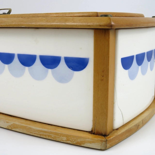 Antique Ceramic & Wood Bread Bin, 1910s For Sale - Image 14 of 18