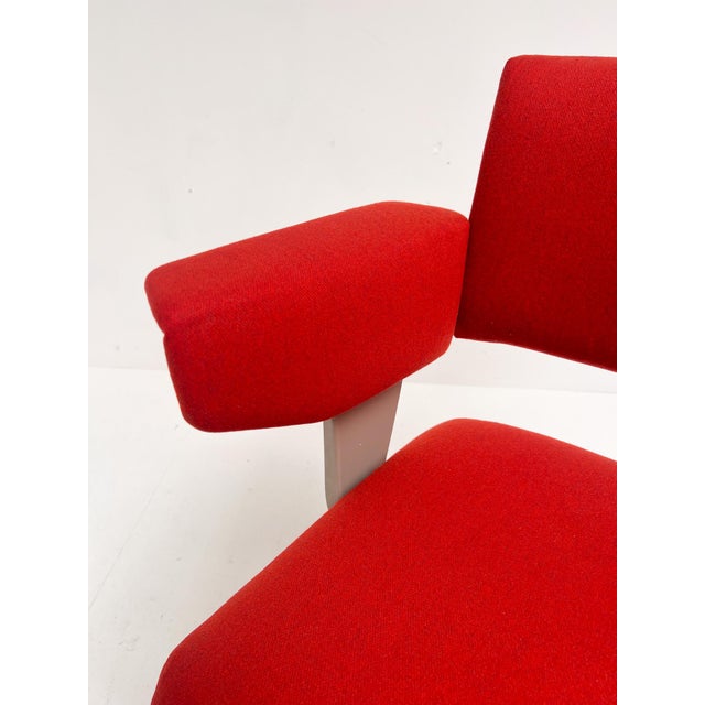 Dark Red Resort Chair by Friso Kramer for Ahrend de Cirkel, 1970s For Sale - Image 12 of 14