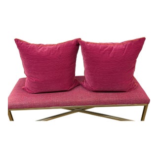 Susan Lund Chastain Magenta/Berry Throw Pillows, Pair For Sale