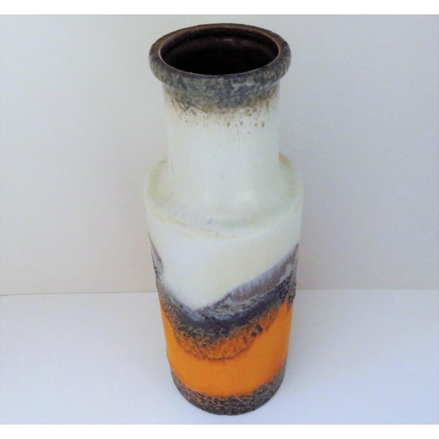 1970s Vintage West German Ceramic Vase For Sale - Image 5 of 7