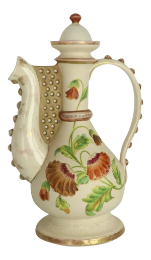 Victorian China Pitcher Attributed to Royal Worcester
