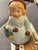 1980s Vintage 1983 Holiday Cheer Girl on Bench Porcelain Figurine For Sale - Image 5 of 5