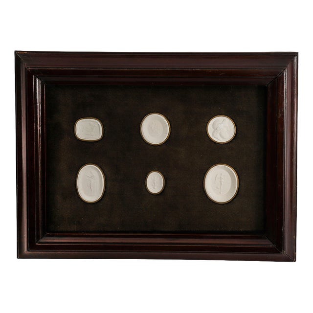 Antique Framed Collection of Grand Tour Classical Intaglios, 1800s For Sale