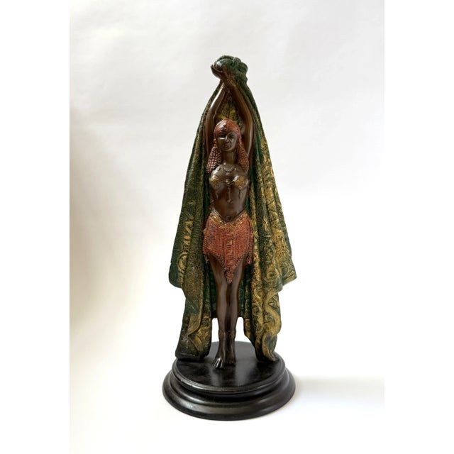 Art Deco Bronze “Draped Dancer” Sculpture For Sale - Image 4 of 7