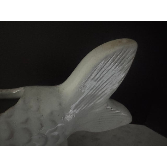 Vintage Chinese Export Stoneware Koi Planter For Sale - Image 9 of 12