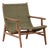 Green Faux Rope & Teak Side Chair For Sale