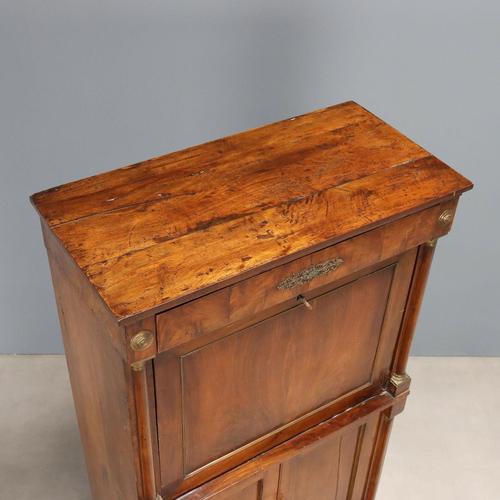Empire Walnut Secretaire For Sale - Image 14 of 16