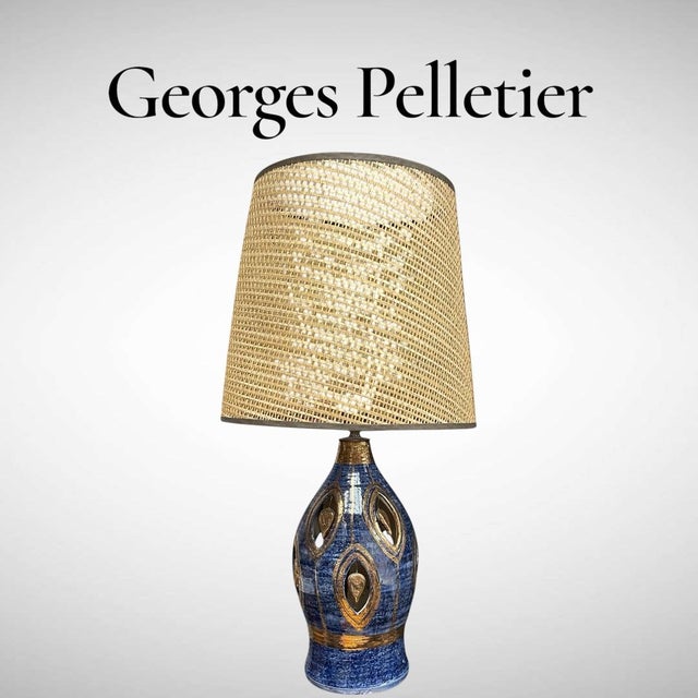 Mid-Century Modern Ceramic Lamp by Georges Pelletier for Vallauris, 1970 For Sale - Image 3 of 10