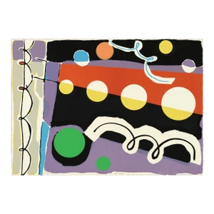 1980s "Beacon" Abstract Geometric Screen Print, 7/30 by Harvey Daniels