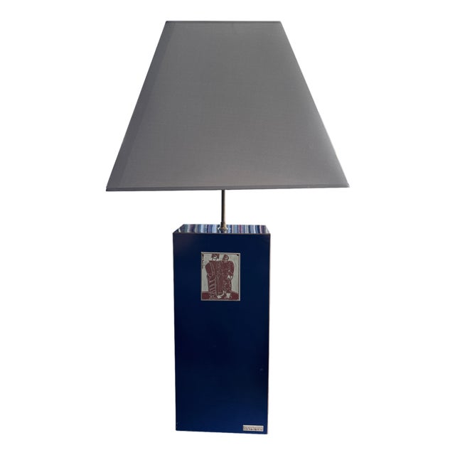 Large Vintage Table Lamp by Alain Michel Boucher, 1970 For Sale