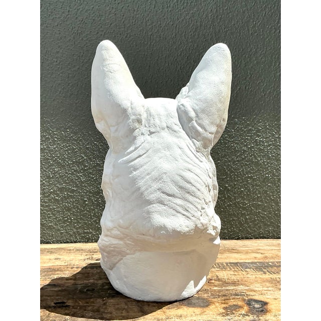 Vintage Cast Concrete German Shepherd Head For Sale - Image 12 of 12