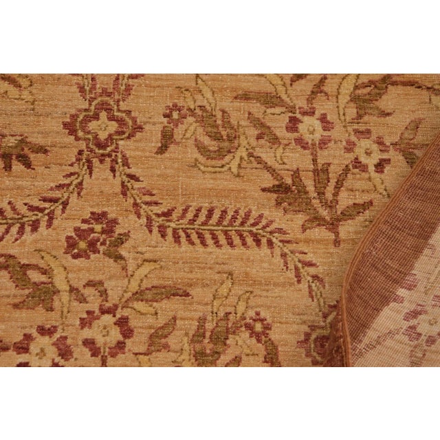 Tan Classic Ziegler Tan Brown Hand-Knotted Wool Rug - 9'0'' X 12'4'' For Sale - Image 8 of 8