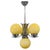 Art Deco Chrome and Opaline Glass Chandelier, Czechoslovakia, 1930s For Sale - Image 14 of 14