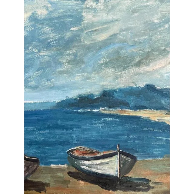 G. Brambilla, Marina, Oil on Canvas, Framed For Sale - Image 4 of 8