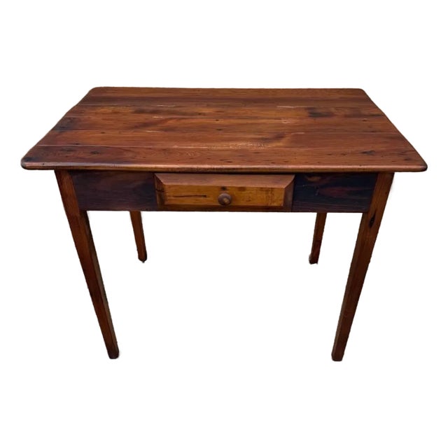 Vintage Early American Primitive Shaker Style Rustic Farmhouse Work Table For Sale