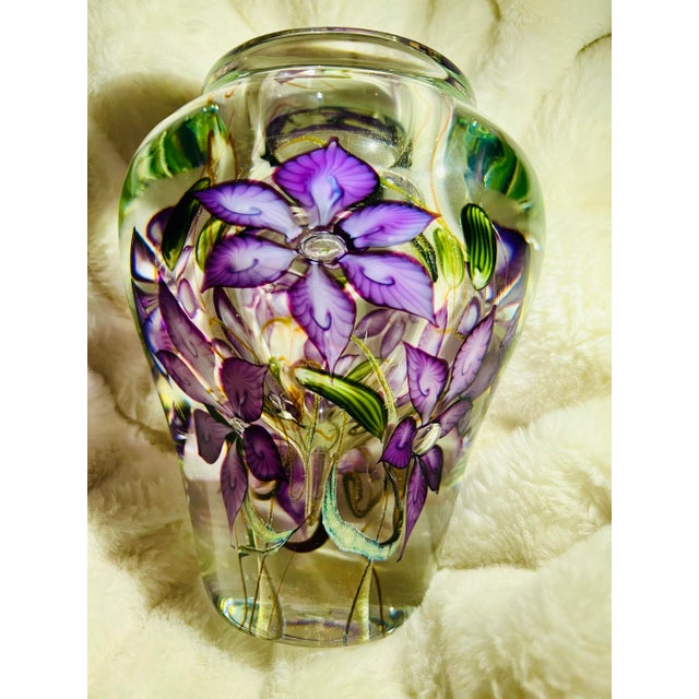 Vandermark Doug Merritt & Stephen Smarr Limited Edition Art Glass Vase Signed For Sale In Los Angeles - Image 6 of 10