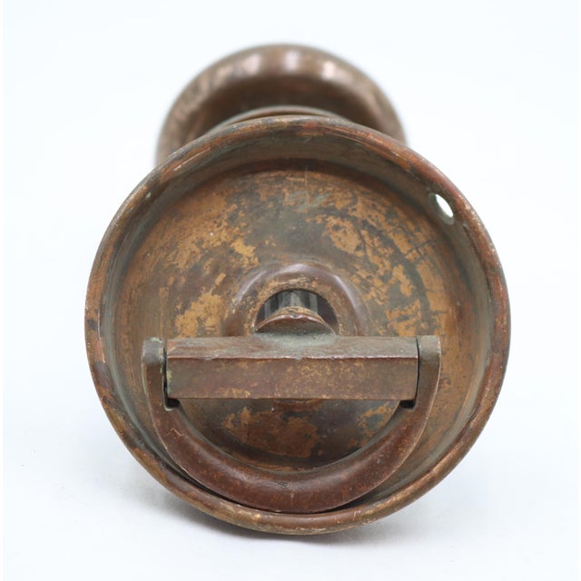 Vintage Dark Bronze Door Knob Flush Mount Handle For Sale - Image 6 of 6