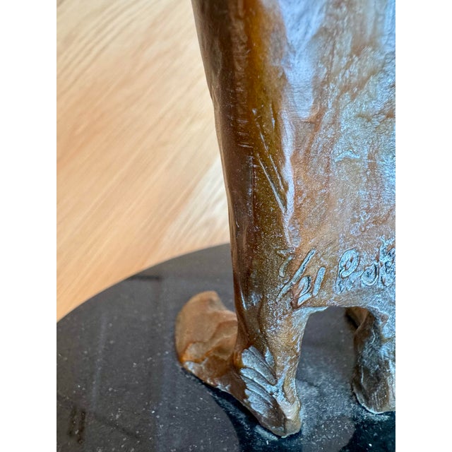 Signed Limited-Edition Modernist Cast Bronze Draped Female Sculpture, 7/21 For Sale In Chicago - Image 6 of 12