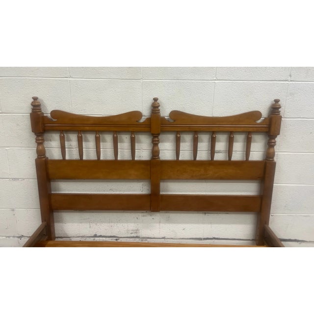 Vintage Full Size Colonial Four Poster Spindle Bed For Sale In Kansas City - Image 6 of 9