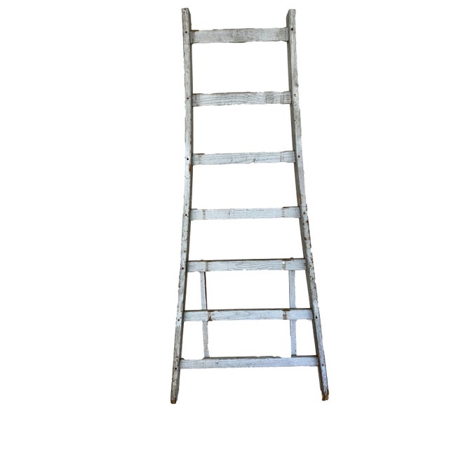 Vintage Gray Belgian Farm Ladder For Sale In Los Angeles - Image 6 of 6