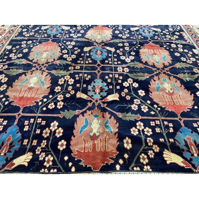 1990s 1990s Handwoven Persian Mahal Area Rug 13'1" X 20'5" For Sale - Image 5 of 12