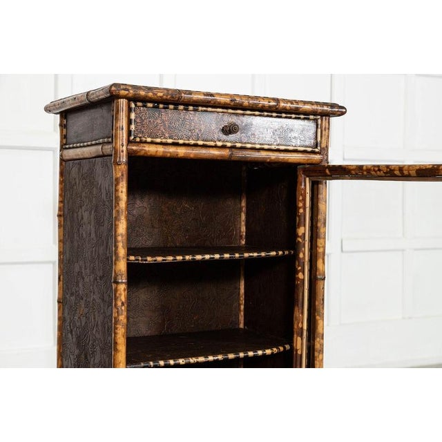 Late 19th Century 19th Century English Glazed Bamboo Bookcase, 1880 For Sale - Image 5 of 16