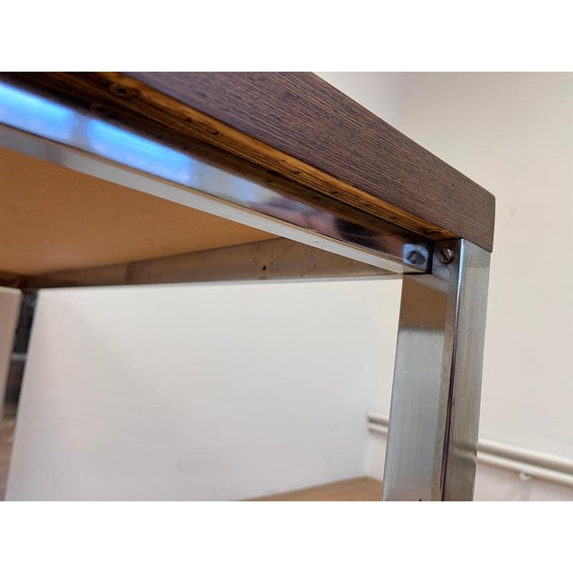 Wenge Wood and Chrome Dining Table from Ladislav Vrátník, 1970s For Sale - Image 9 of 10