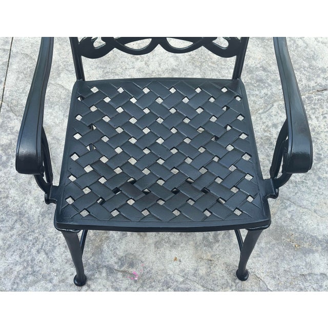 Vintage Black Hummingbird Motif Outdoor Dining Set, Set of 5 For Sale - Image 15 of 15