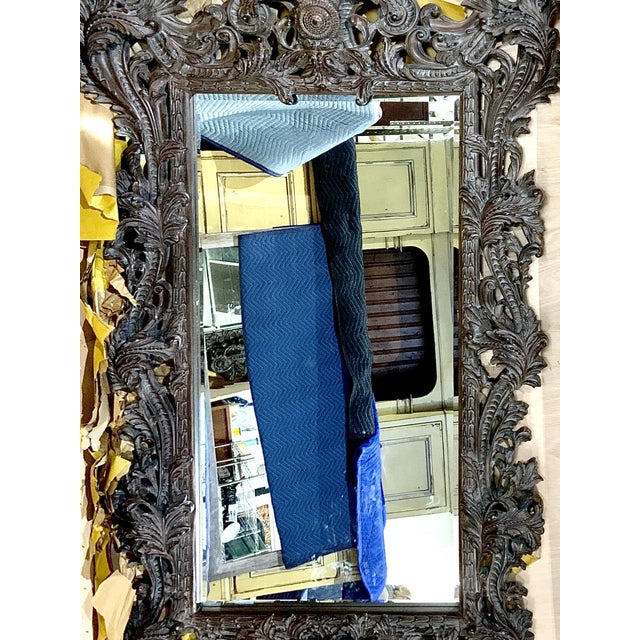 Late 20th Century Vintage Monumental Rococò Style Rectangular Wall Mirror For Sale - Image 5 of 18