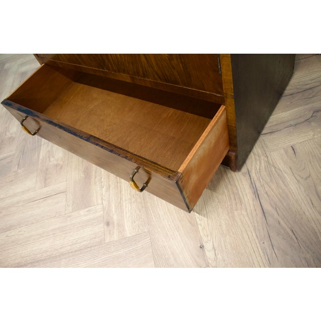 Art Deco Compact Wardrobe in Walnut, 1930s For Sale - Image 10 of 11