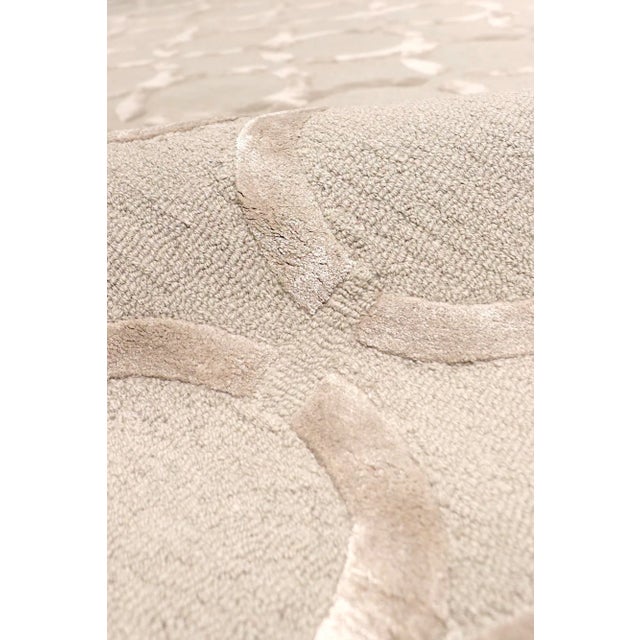 Modern Pasargad Home Edgy Hand-Tufted Silk & Wool Area Rug- 9' 9" X 13' 9" For Sale - Image 3 of 7