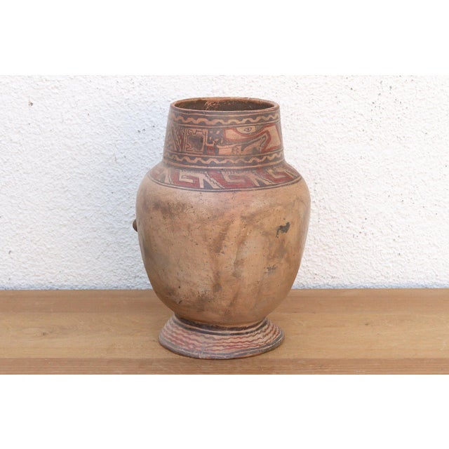 Hand-Painted Chancay Terracotta Effigy Vessel For Sale - Image 4 of 7