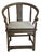 This pair of antique Chinese horseshoe-back armchairs shows the classic quanyi form, in which a single sweeping crest rail...