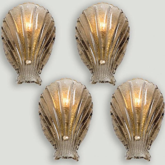 Shell Wall Light in Murano Glass, 1969 For Sale - Image 6 of 15