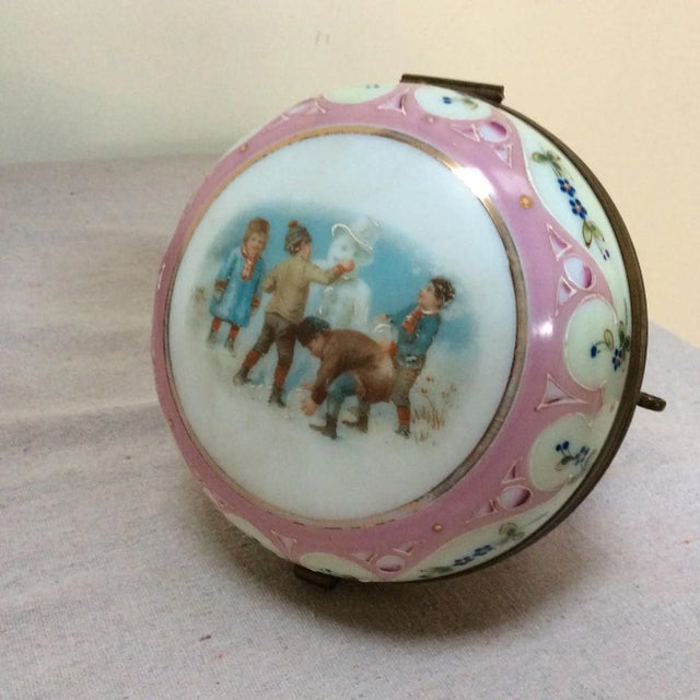 Antique Round Glass Box For Sale In San Antonio - Image 6 of 8