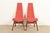 A rare and outstanding pair of Mid-Century Modern high back lounge chairs, club chairs, or dining chairs By Adrian...