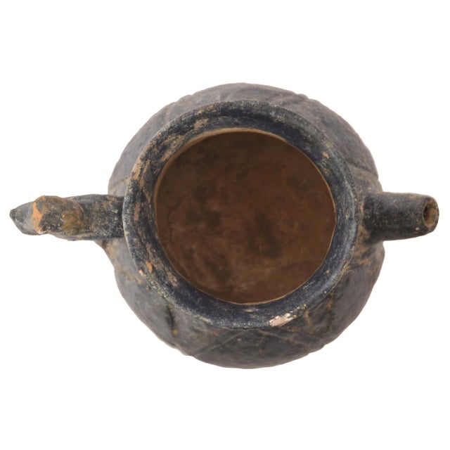 Islamic Ancient Persian Islamic Blue Glazed Pottery Vessel Jug Caligraphy Khorasan 1200 For Sale - Image 3 of 12