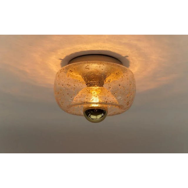 Petite cute donut glass lamp, germany 1960s dimensions height: 4.72 in. (12 cm) diameter: 7.87 in. (20 cm) the fixture...