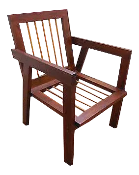 Hand Crafted Bucks County Studio Walnut Arm Chair