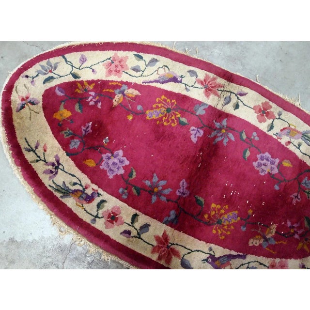 1920s Handmade Antique Art Deco Chinese Rug 2.5' X 4.1' For Sale In New York - Image 6 of 8