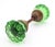 Pair of Vintage Fluted Green Glass Door Knobs For Sale - Image 4 of 5