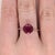 2020s 3.8ct Beautiful Red Ruby Ring in Solid 14k White Gold Round 9mm | Solitaire Ring, Size 6.75 For Sale - Image 5 of 7