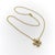 This stylized flower pendant has all the classic lines and nuances of Mid-Century Modern jewelry. The center is a five-...