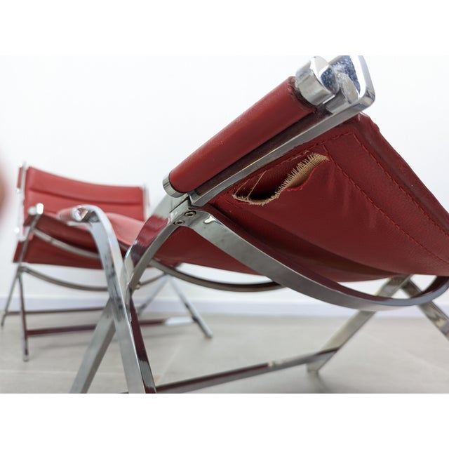 Armchairs and Ottomans, Italy 1980s, Set of 4 For Sale - Image 16 of 17